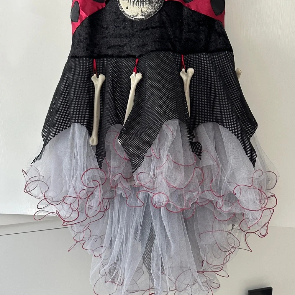 Chilling Skull Kids Costume - Black, red and White - Picture 3 of 6